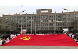 雄安科企联携会员单位参加雄安新区同心接力绣党旗活动